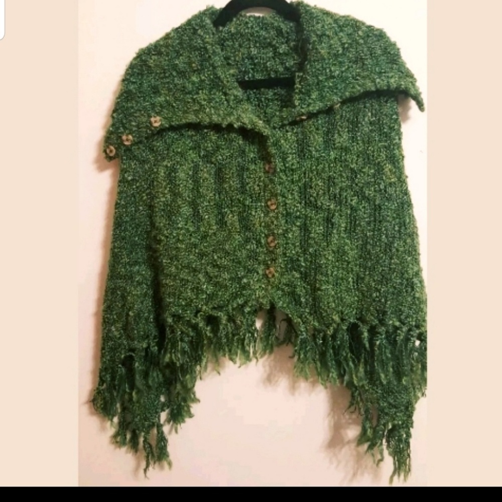 Currency By Helen Welsh Green Poncho